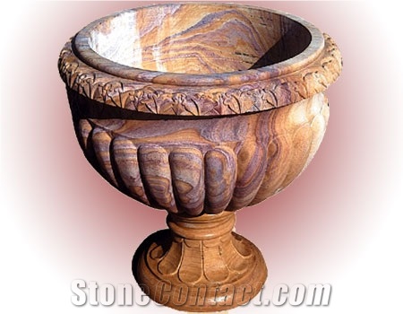Rainbow Sandstone Flower Vase