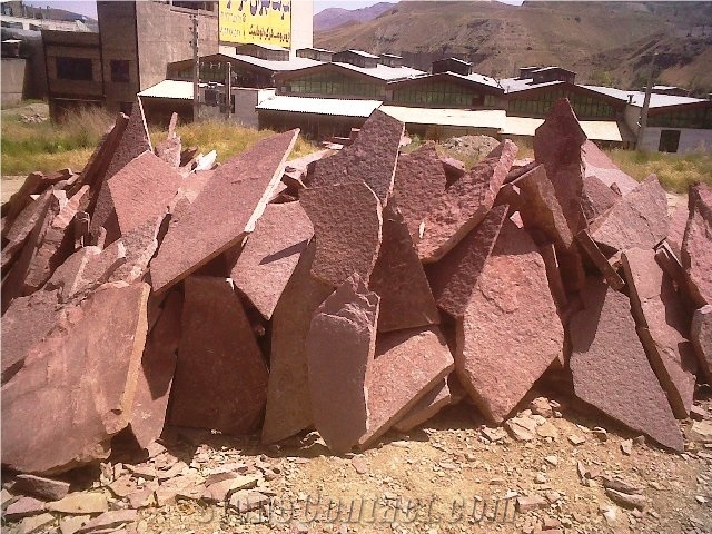 Red Flagstones Tiles, Irregular Flagstones