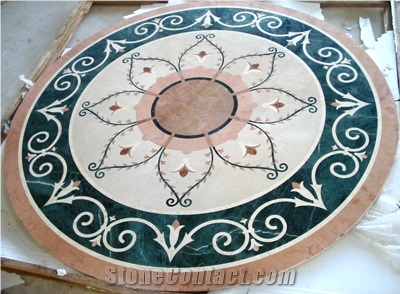 Flooring Stone Medallion, Waterjet Pattern