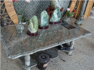 Rectangle Marble Table Top, Green Marble Tables