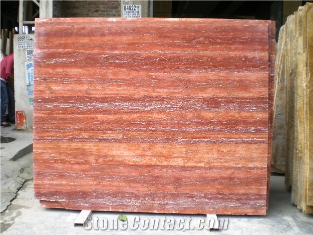 Red Travertine Slabs,iranian Travertine
