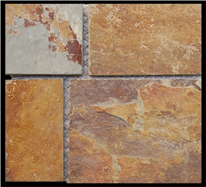 Rustic Slate Mosaic Slate Mosaic Pattern, Yellow Slate Mosaic Pattern