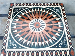 Square Marble Water Jet,marble Medallions