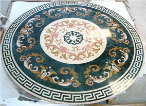 Stone Medallion, Waterjet, Pattern, Inlay