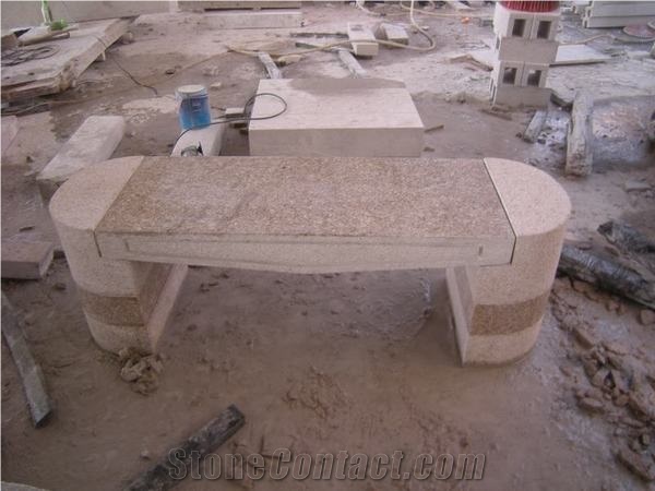 G636 Granite Bench 002, Pink Granite