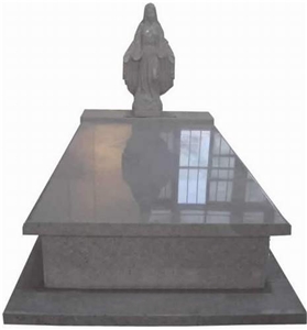 White Marble Funeral Tombstone 073