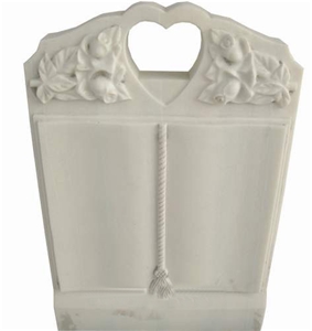 White Marble Tombstone 060