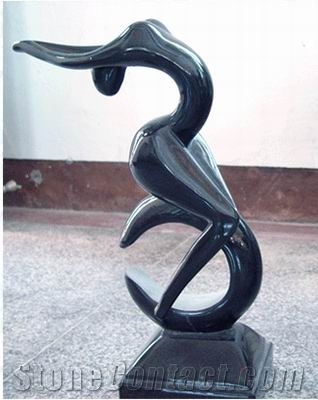 Black Granite Abstract Sculpture