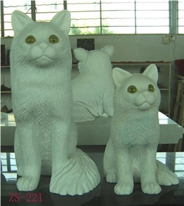 White Granite Animal Sculpture White Granite Animal Sculpture