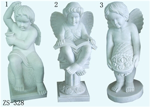 White Marble Angel Sculpture