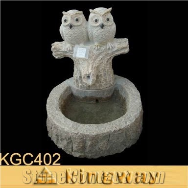 Yellow Granite Sculpture Fountain