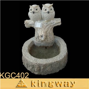 Yellow Granite Sculpture Fountain