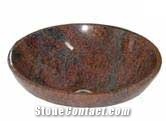 Multicolor Red Granite Basin