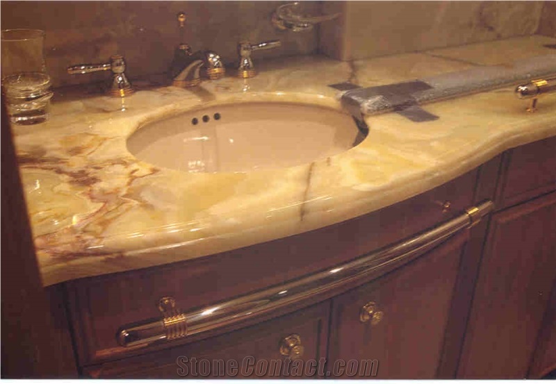 Honey Onyx Vanity Top