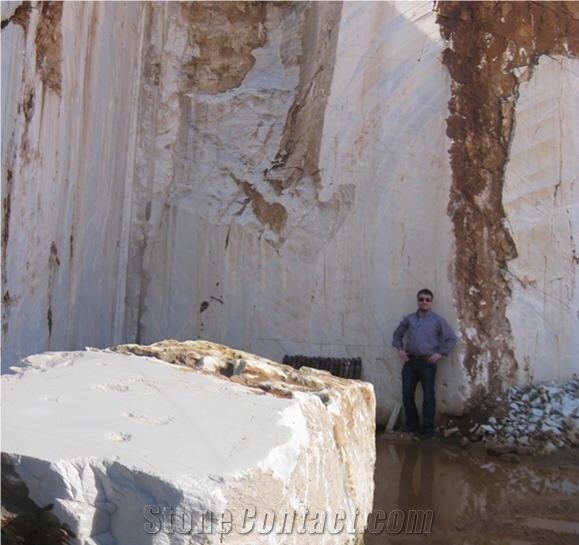 Usak White Marble Blocks