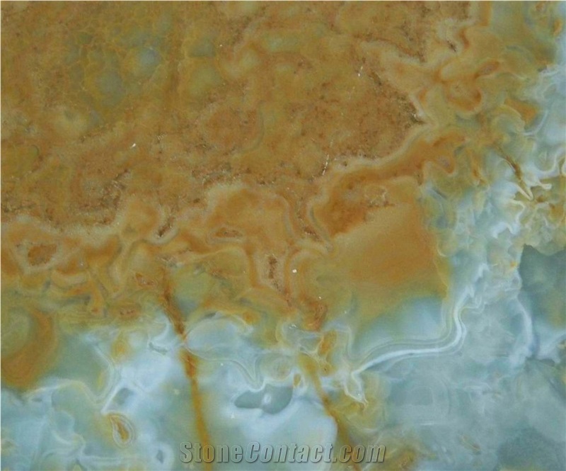 Avion Blue Onyx Slabs & Tiles, Iran Blue Onyx