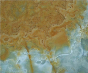 Avion Blue Onyx Slabs & Tiles, Iran Blue Onyx