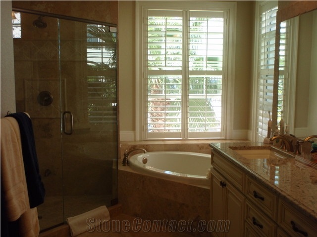Travertine Shower, Bath Design