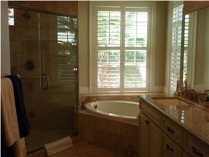 Travertine Shower, Bath Design