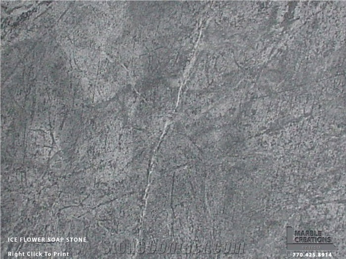 Ice Flower Soapstone Slabs & Tiles, United States Grey Soapstone