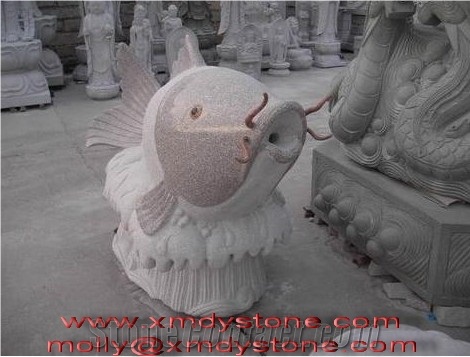 Pink Granite Animal Sculpture