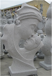 White Granite Human Statue 01