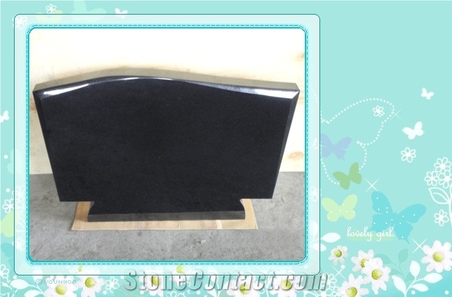 Black Granite Tombstone