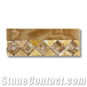 Cappuccino - River Gold Travertine Border