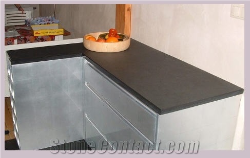 Polished Black Slate Work Top