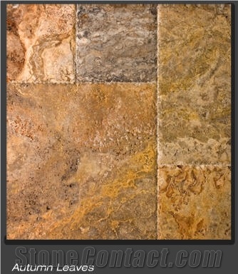 Autumn Leaves Travertine Pattern