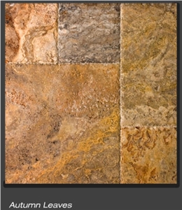 Autumn Leaves Travertine Pattern
