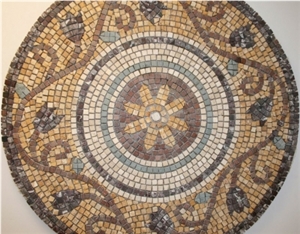 Travertine Mosaic Medallion