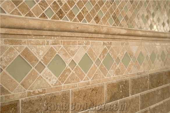 Travertine Mosaic Border Line