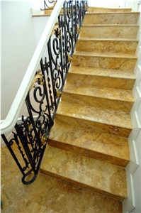 Gold Travertine Stair