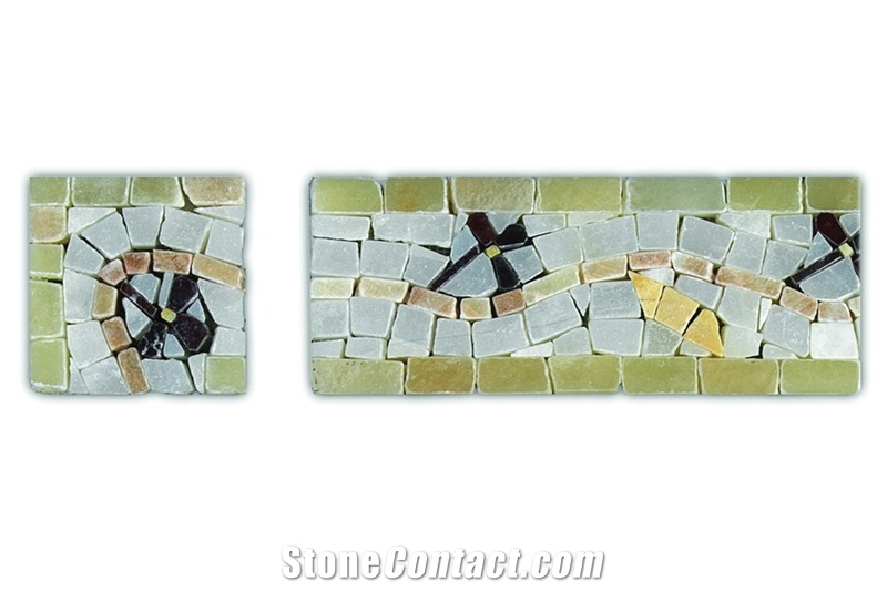 Natural Stone Mosaic Border