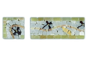 Natural Stone Mosaic Border Natural Stone Mosaic Border