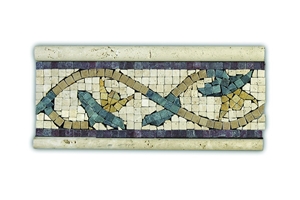 Travertine - Marble Mix Mosaic Border