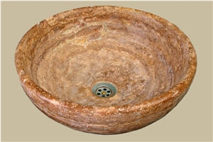 Walnut Travertine Sink