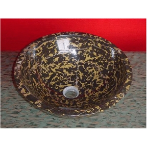 Portoro Red Marble Sink