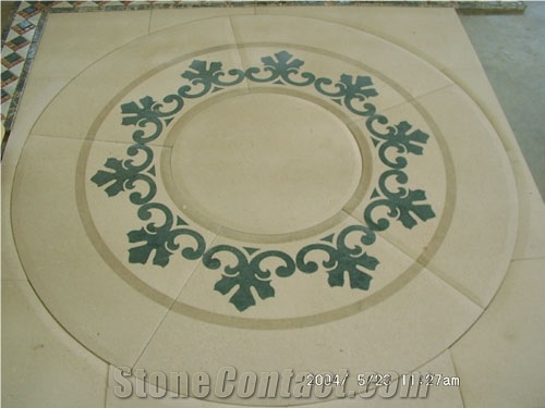 Tumbled Marble Waterjet Medallion