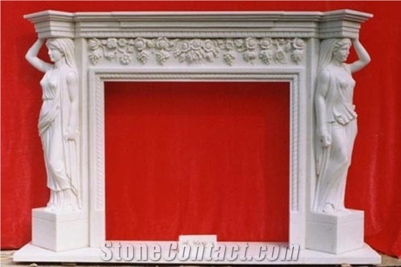 White Marble Fireplace