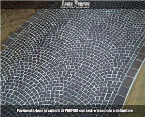 Porphyry Cubes Pavement, Brown Granite Pavements