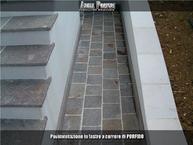 Porphyry Tiles Pavement, Grey Granite Pavements