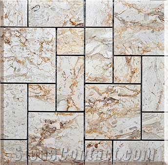 Filetto Breccia Limestone Mosaic