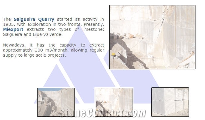 Salgueira and Blue Valverde Limestone Blocks