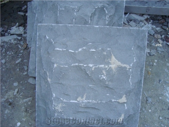 Black Basalt Mushroom Stone Finishing