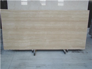 Travertine Chiaro Travertine Slab, Italy Beige Travertine
