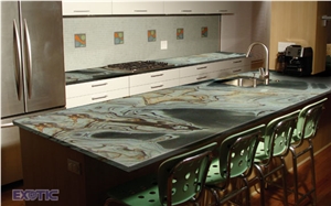 Illusion Blue Quartzite Kitcen Top