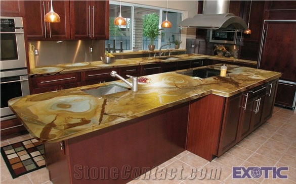 Tie Dye, Stone Wood Countertop