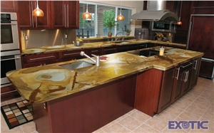 Tie Dye, Stone Wood Countertop